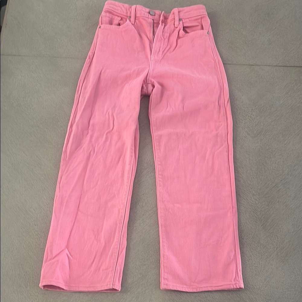 Pink wide leg Just Black Denim jeans